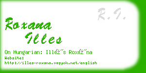 roxana illes business card